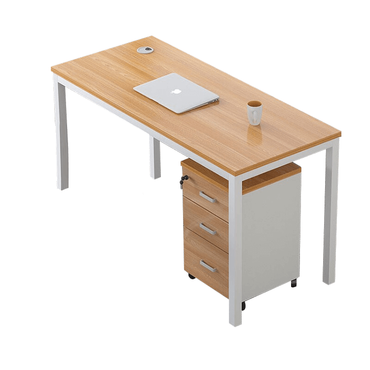 Simplified employee screen office desk and chair combination, freely configurable workstation