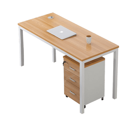 Simplified employee screen office desk and chair combination, freely configurable workstation