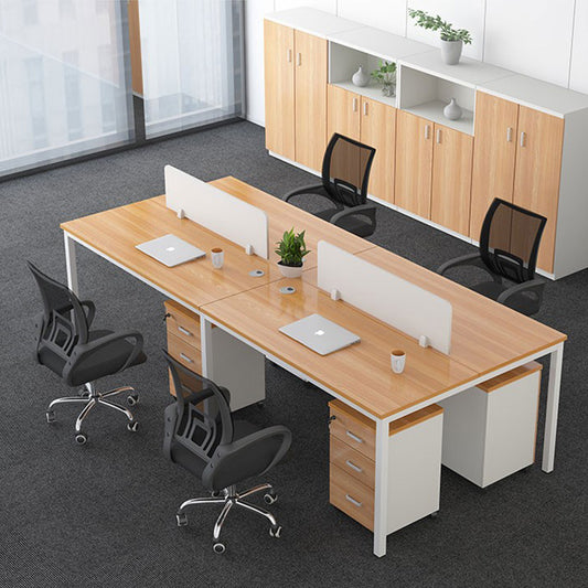 Simplified employee screen office desk and chair combination, freely configurable workstation
