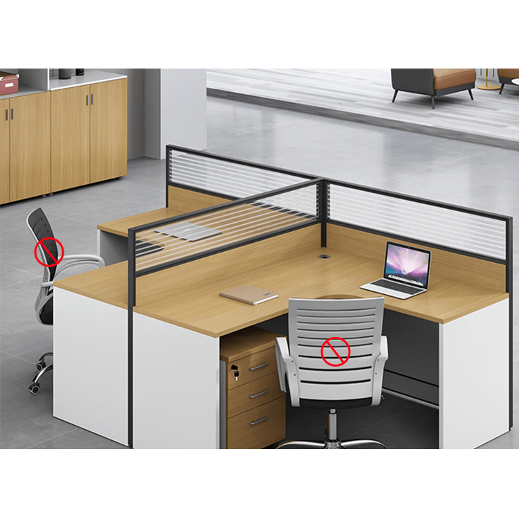 Modern multiple combination employee desk and computer desk, office desk and chair set