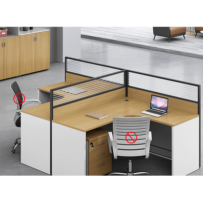 Modern multiple combination employee desk and computer desk, office desk and chair set