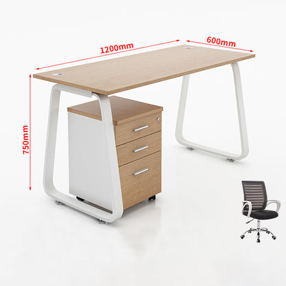 Employee desk office desk and chair set with screen partition, card slot computer desk