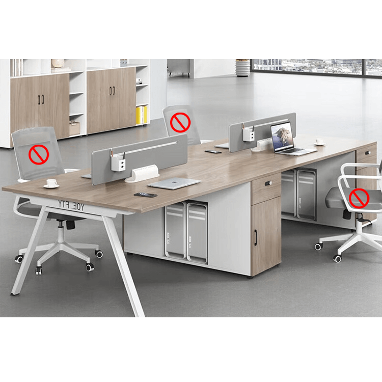 Office desk and chair combination, office card slot screen partition workstation