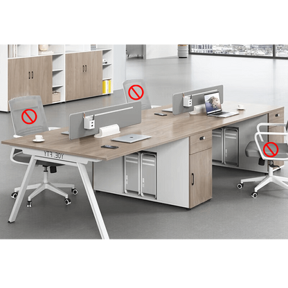 Office desk and chair combination, office card slot screen partition workstation