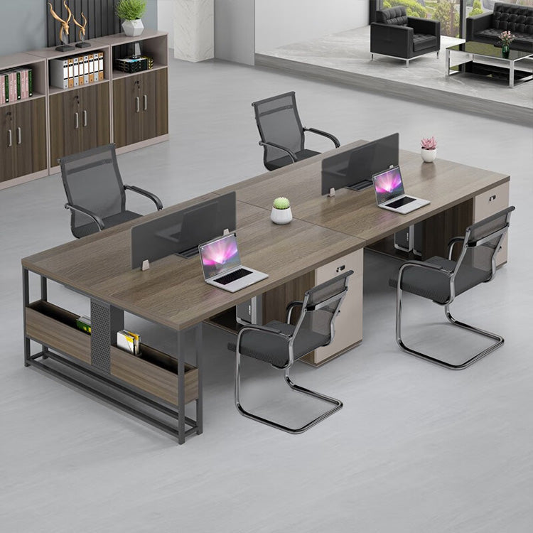 Commercial office desk and chair combination, with drawers for employee desk