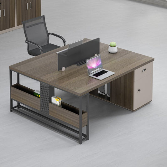 Commercial office desk and chair combination, with drawers for employee desk