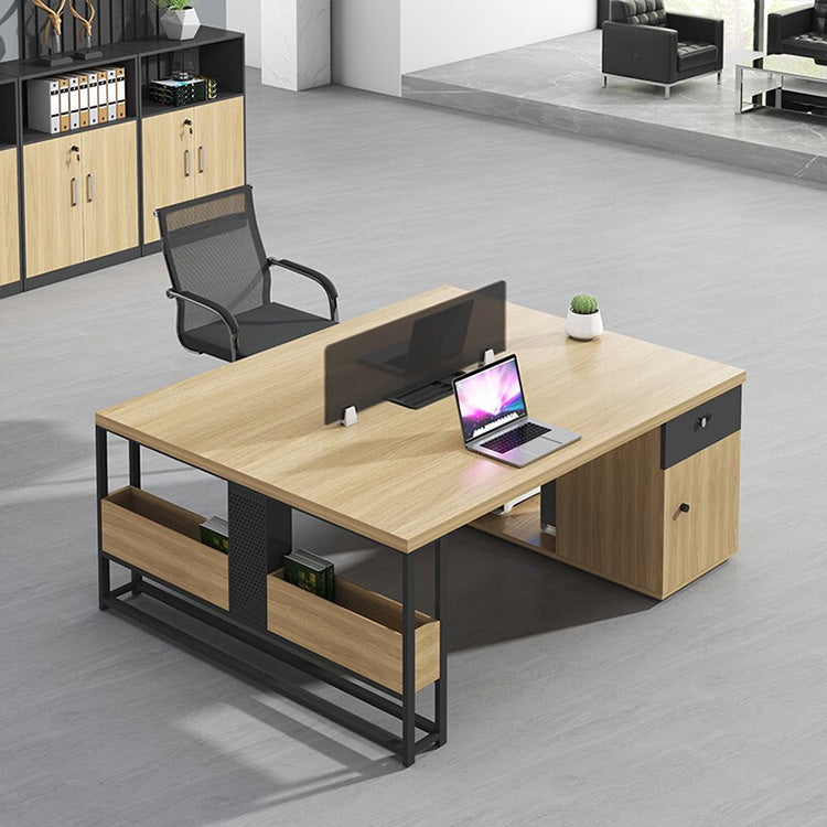 Commercial office desk and chair combination, with drawers for employee desk