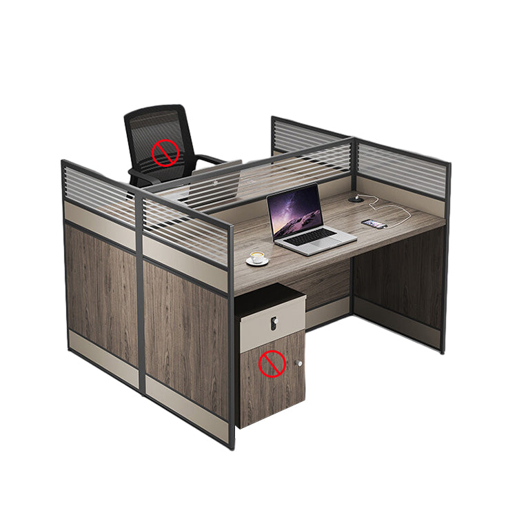 Simplified modern employee desk screen workstation office desk and chair combination