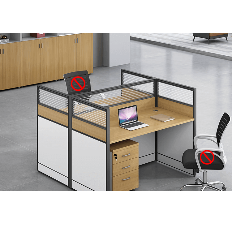 Modern multiple combination employee desk and computer desk, office desk and chair set