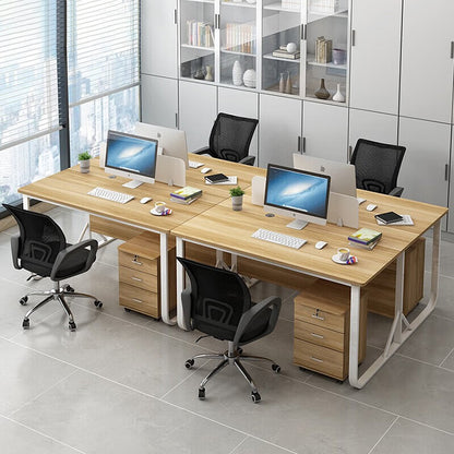 Simplified bold steel frame desk computer desk office employee desk