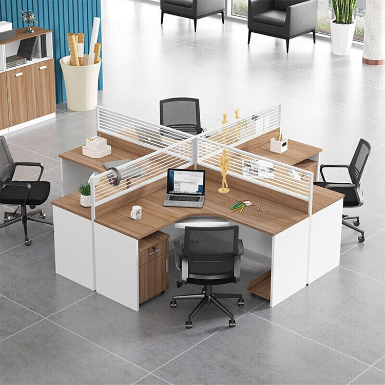 Simplified multicombination staff desk, office employee desk