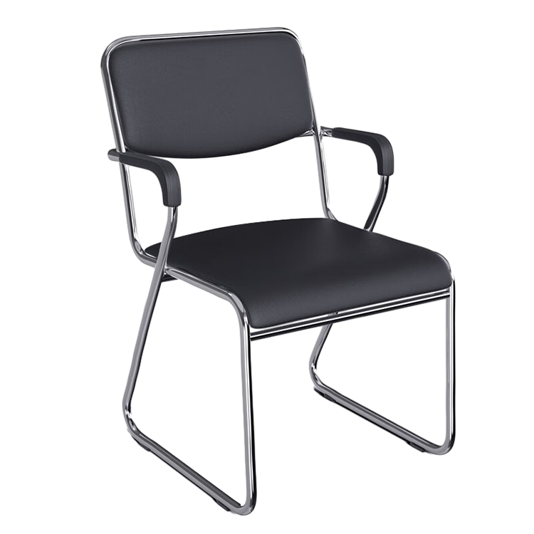 Simple Bowed Armless Conference Chair Office Chair