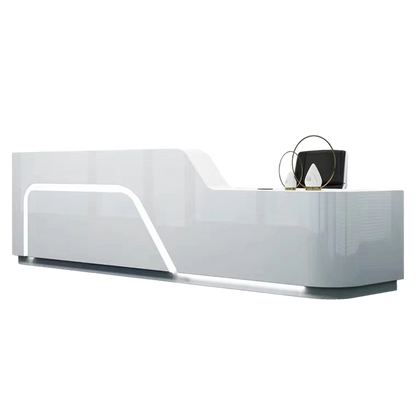 Business company reception desk white lacquer