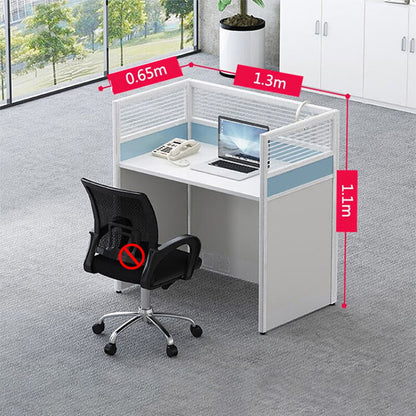 Office desk combination staff desk employee workstation screen and card slot