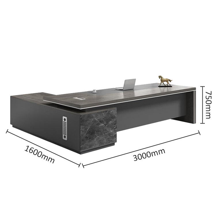 Sleek and Modern Executive Manager Desk and Chair Combination