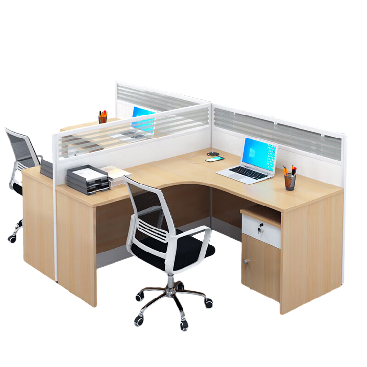 L shaped office desk computer desk, multiple combinations of staff office desk