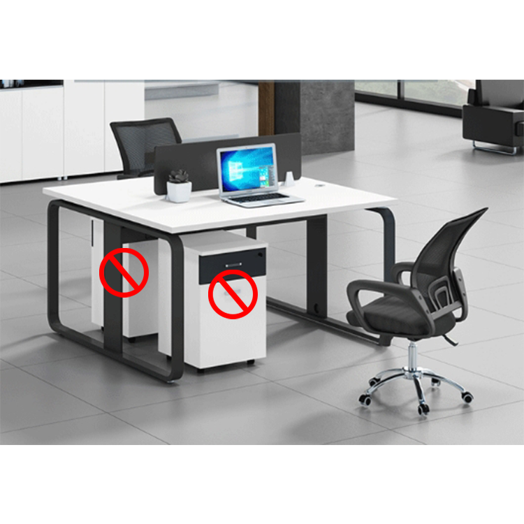 Simplified modern office employee desk, office desk