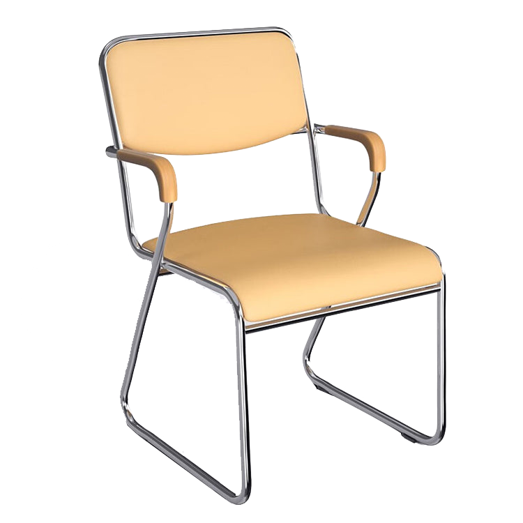 Simple Bowed Armless Conference Chair Office Chair