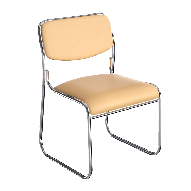 Simple Bowed Armless Conference Chair Office Chair