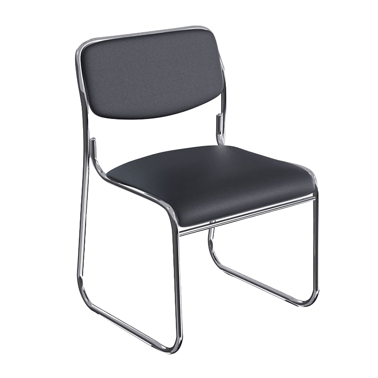 Simple Bowed Armless Conference Chair Office Chair