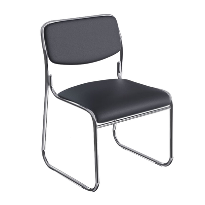 Simple Bowed Armless Conference Chair Office Chair