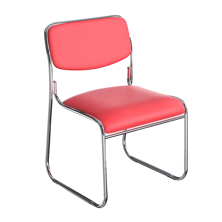 Simple Bowed Armless Conference Chair Office Chair