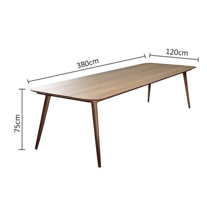 Solid Wood Rounded Corner Negotiation Table Conference Table