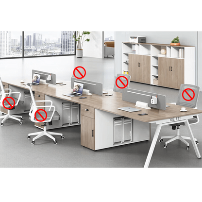 Office desk and chair combination, office card slot screen partition workstation