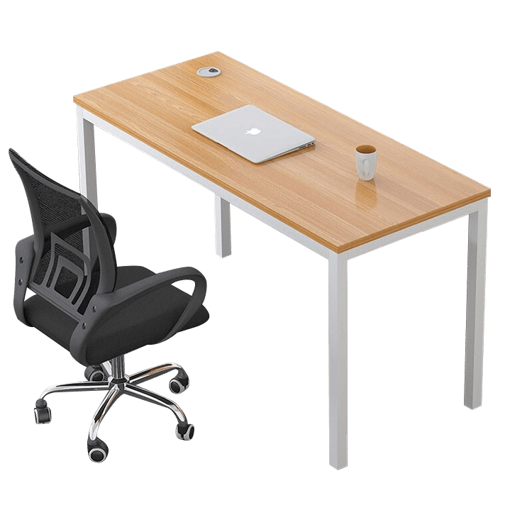 Simplified employee screen office desk and chair combination, freely configurable workstation