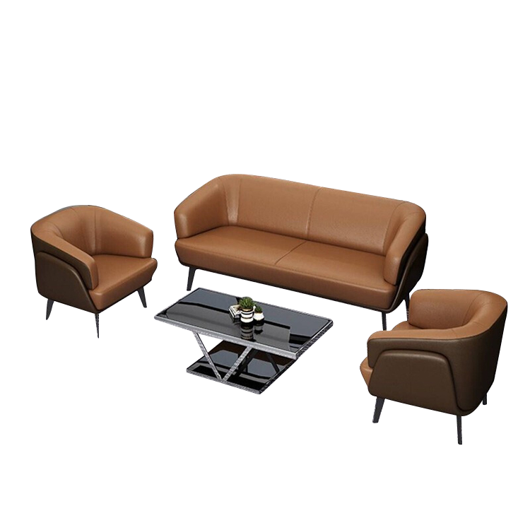 Simplified modern office sofa, creative sofa, new model business reception sofa, leather