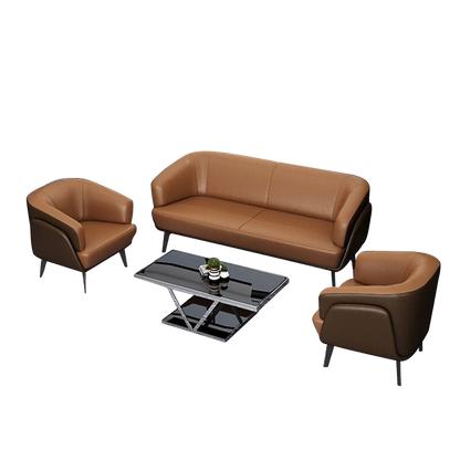 Simplified modern office sofa, creative sofa, new model business reception sofa, leather