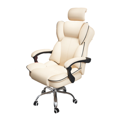 Creative Ergonomic Leather Executive Chair with Backrest