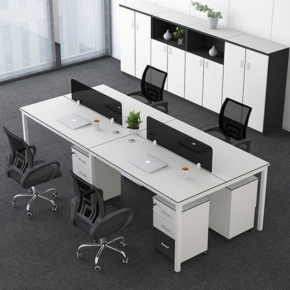 Simplified employee screen office desk and chair combination, freely configurable workstation