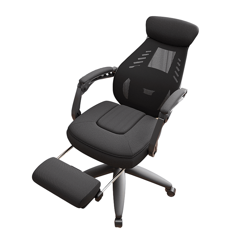 Thickened and Widened Reclining Office Chair with Footrest