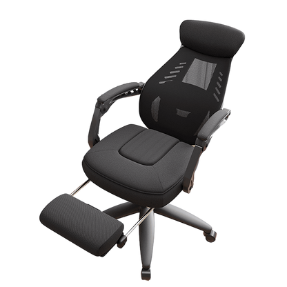 Thickened and Widened Reclining Office Chair with Footrest