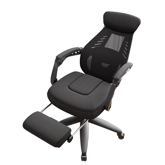 Thickened and Widened Reclining Office Chair with Footrest