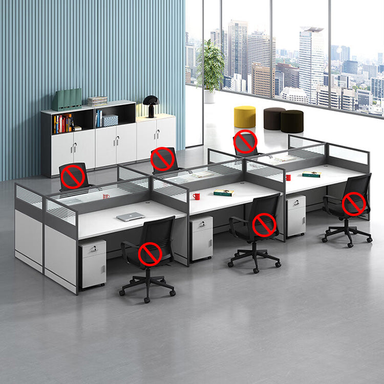 L shaped office desk employee desk multiple options with partition office desk and chair