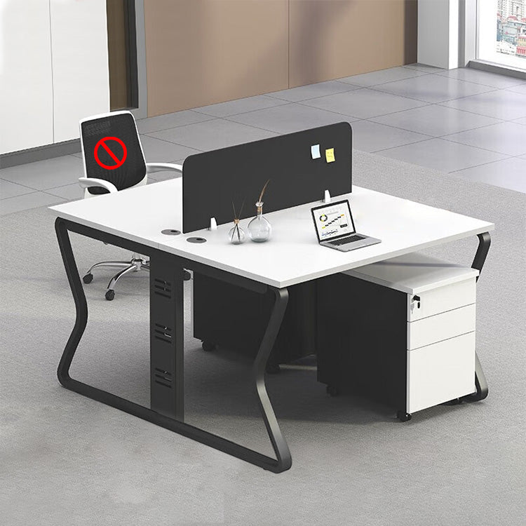 Simplified computer desk employee desk, office desk and chair combination, screen workstation