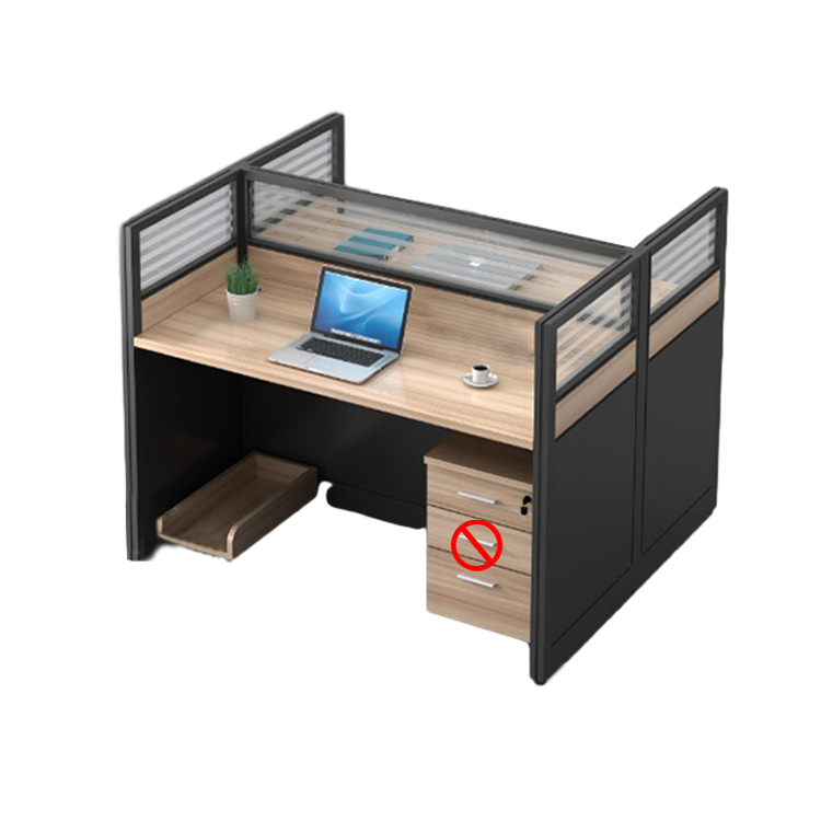 L shaped office desk computer desk, simple employee workstation staff desk