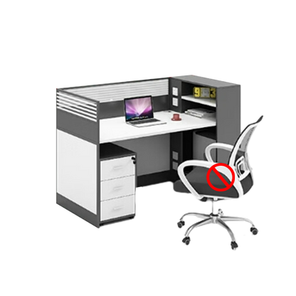 Staff office computer desk with card slot, office desk and chair combination