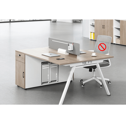 Office desk and chair combination, office card slot screen partition workstation