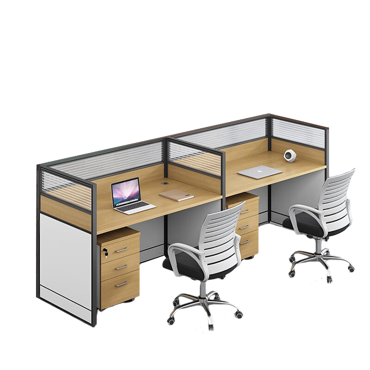 Modern multiple combination employee desk and computer desk, office desk and chair set