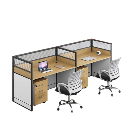 Modern multiple combination employee desk and computer desk, office desk and chair set