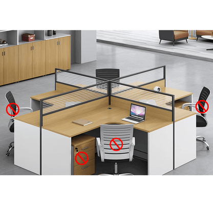 Modern multiple combination employee desk and computer desk, office desk and chair set