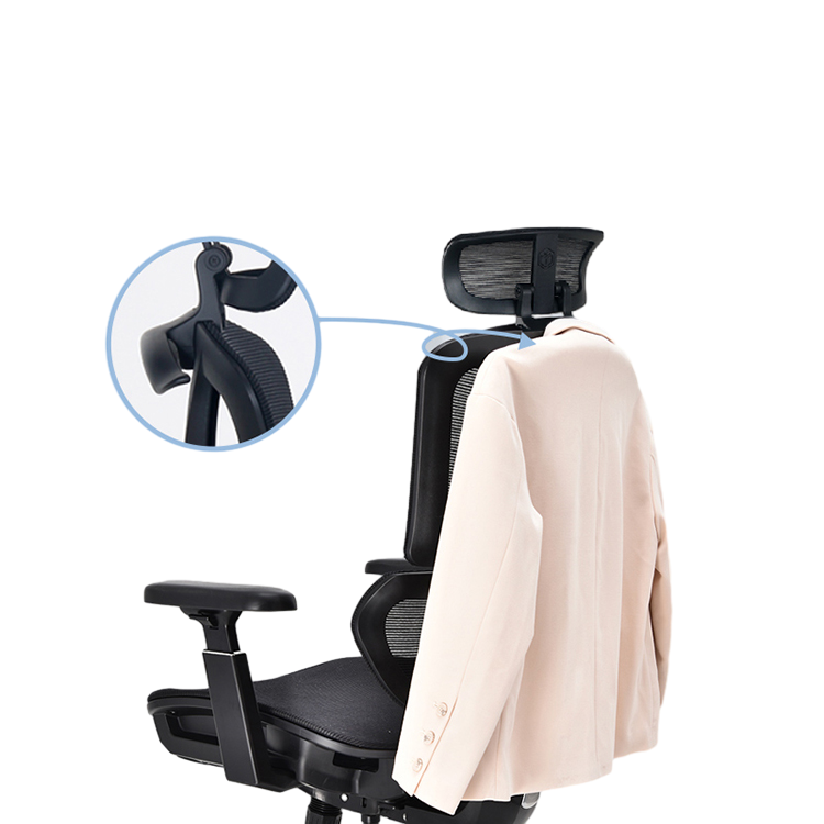 Ergonomic Two-part Backrest Office Chair with Footrest