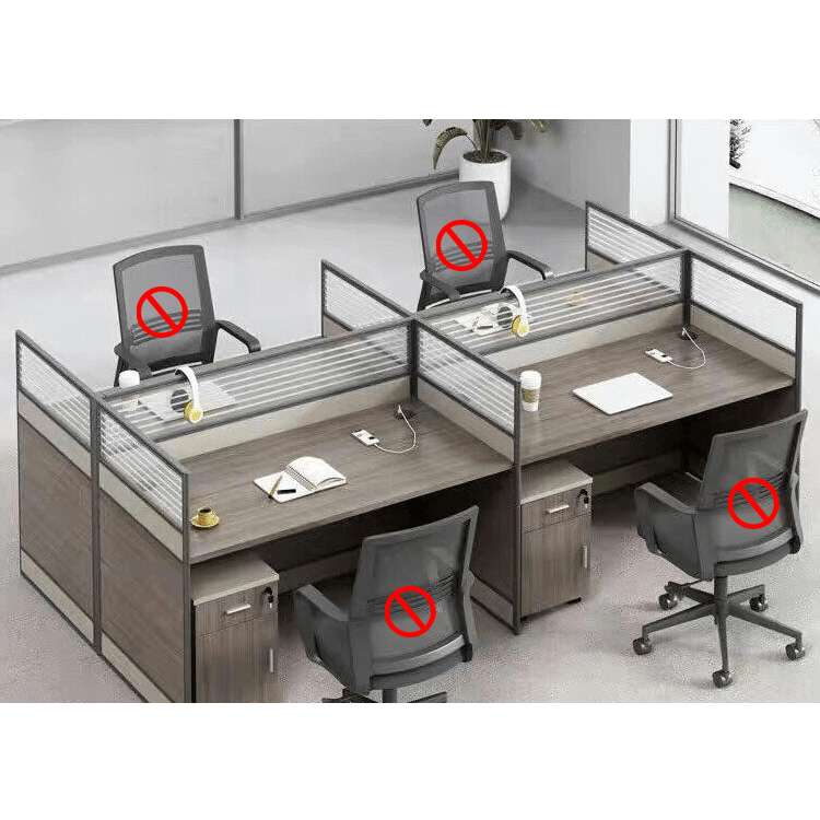 Thickened office desk, multiperson workstations, employee desk and chair set