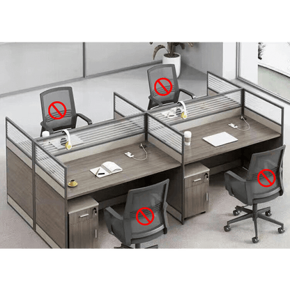 Thickened office desk, multiperson workstations, employee desk and chair set