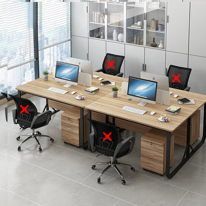 Simplified bold steel frame desk computer desk office employee desk