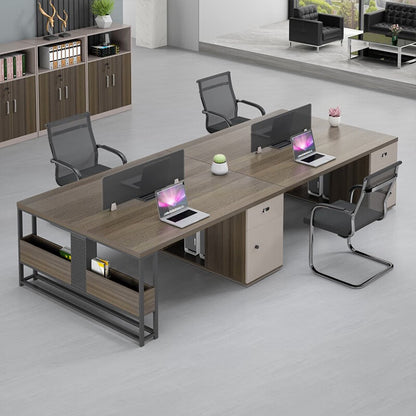 Commercial office desk and chair combination, with drawers for employee desk