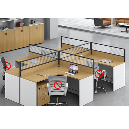 Modern multiple combination employee desk and computer desk, office desk and chair set